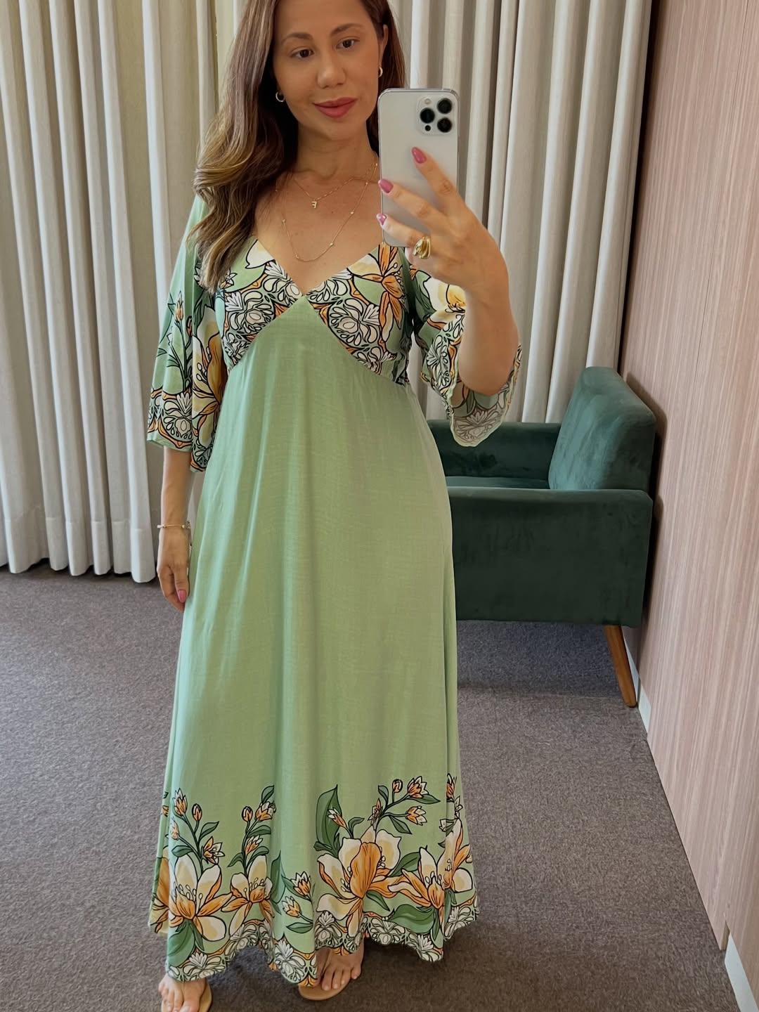 1368 | Vestido Fabiola - Estampa Primavera Serena