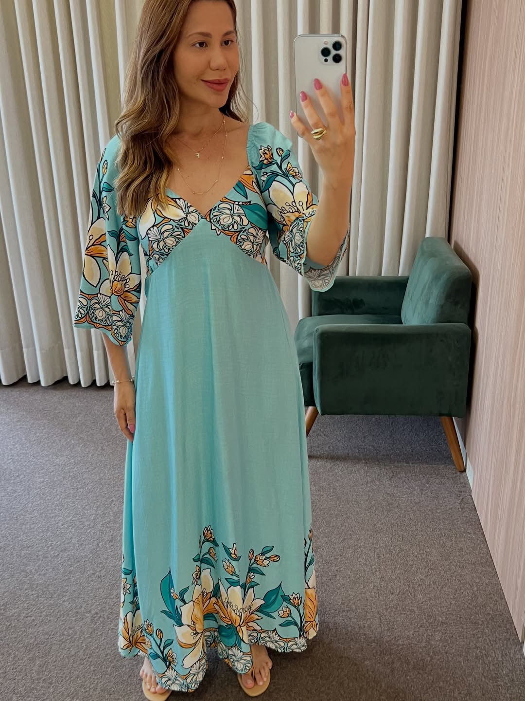 1363 | Vestido Louise - Estampa Ciano