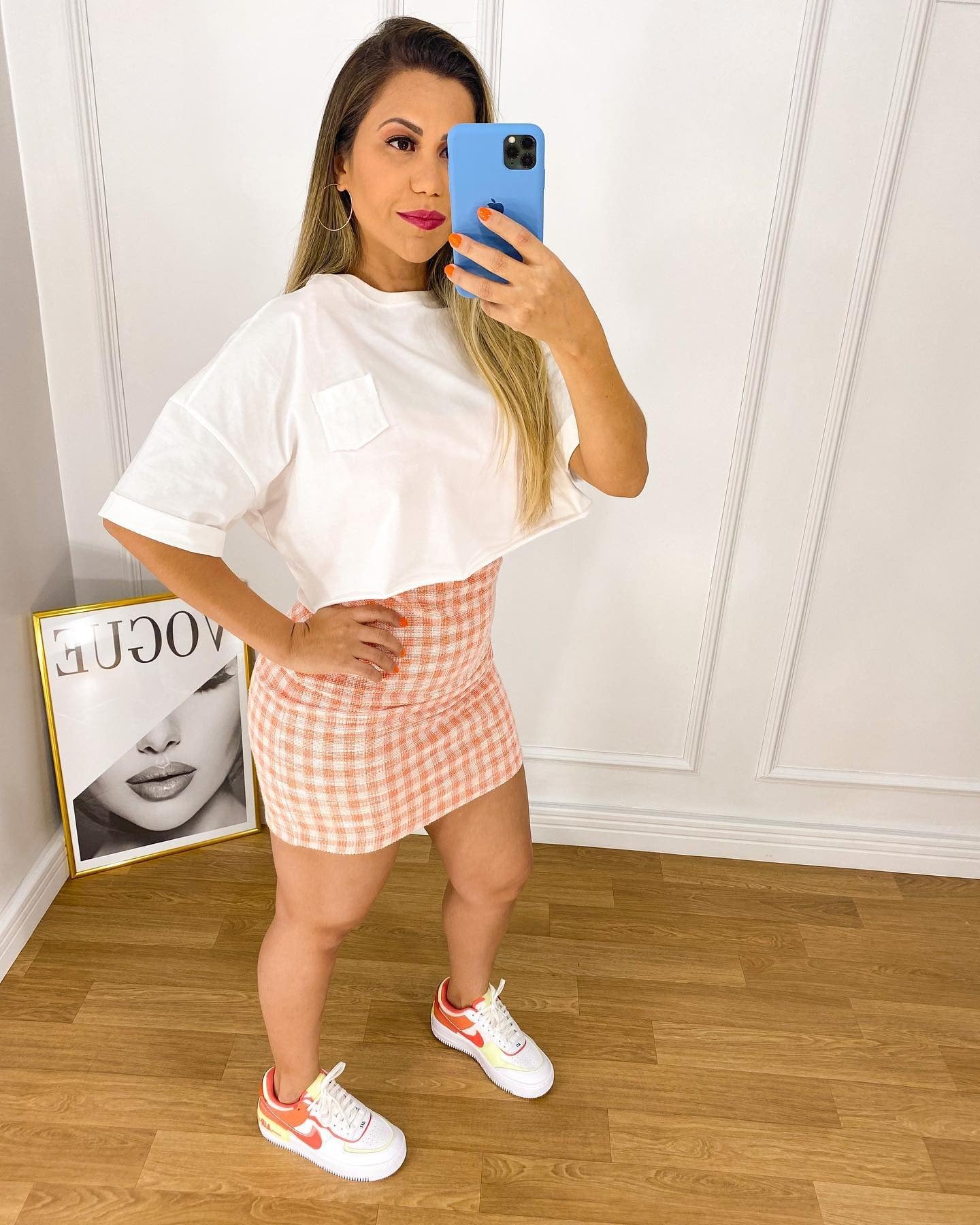 1345 | Vestido Diana - Saia Xadrez