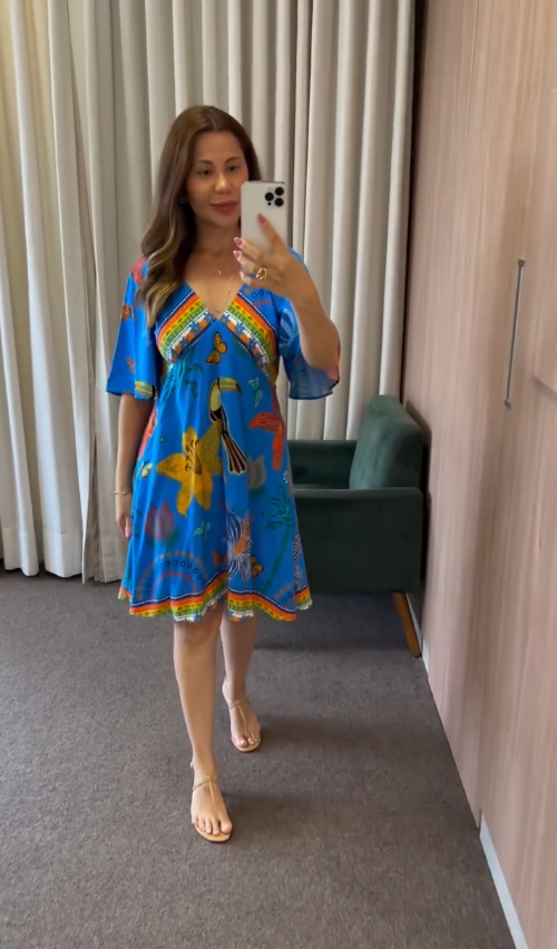 1363 | Vestido Samara - Estampa Arara