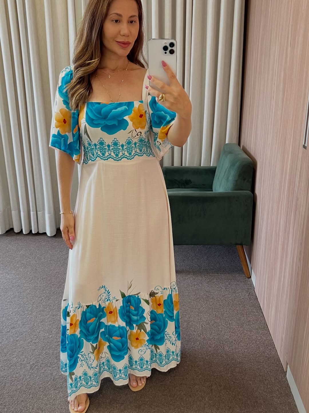 1319 | Vestido Daiane - Estampa Hortênsia