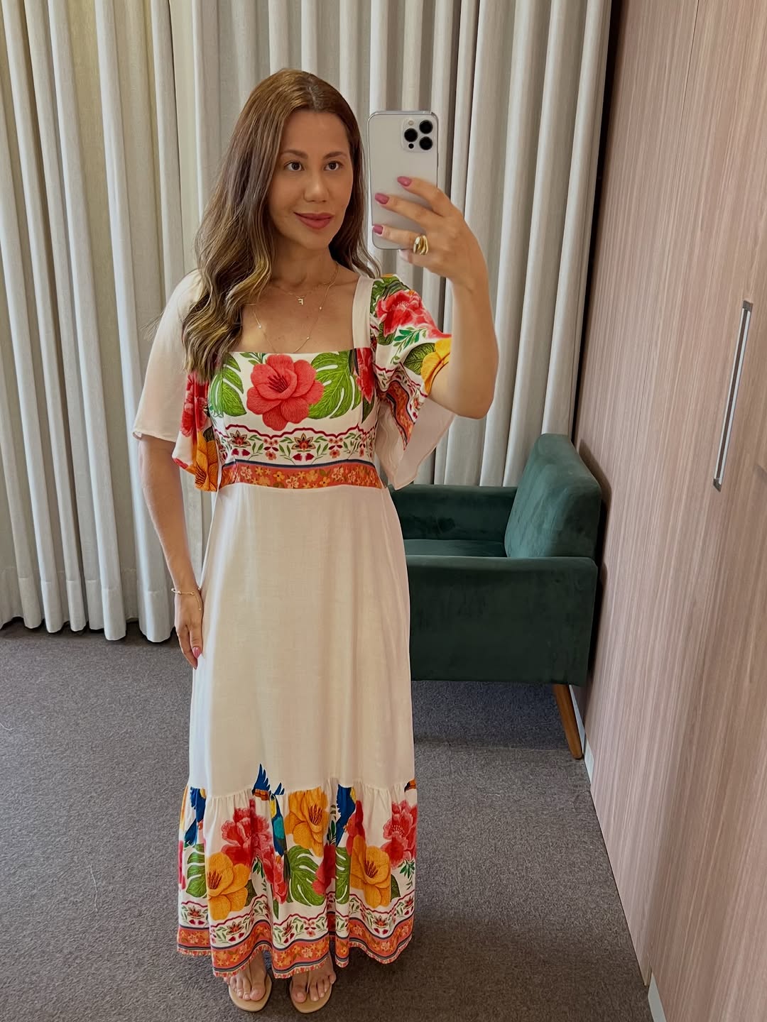 1333 | Vestido Débora - Estampa Primavera